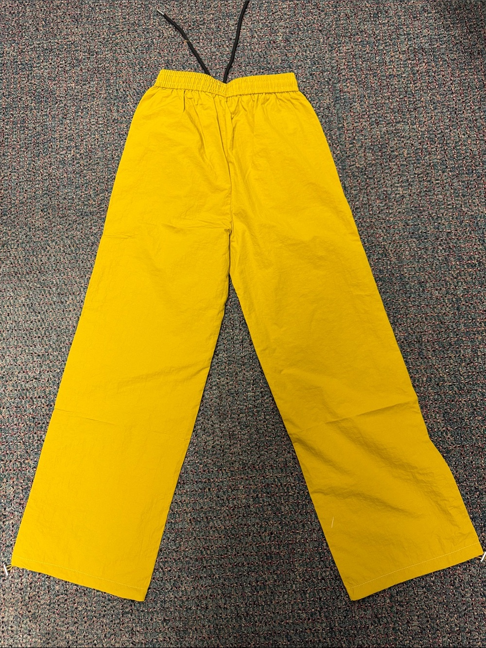 Chartreuse Track Pants with Side Stripes - Picture 3 of 5